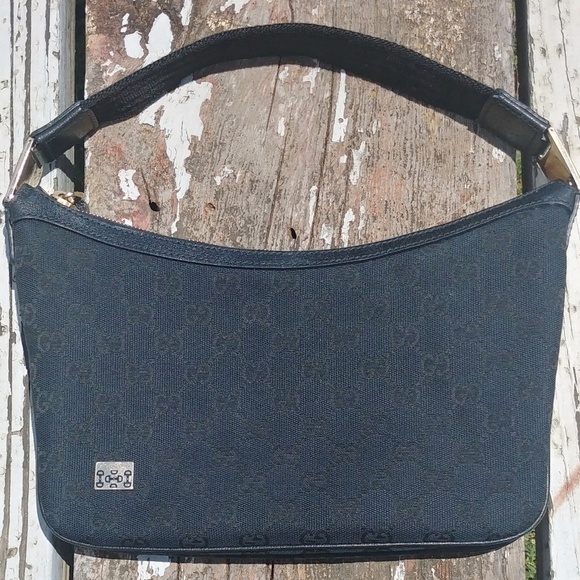 Authentic Gucci Canvas Hobo Shoulder Bag EUC - Picture 8 of 8